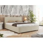 Łóżko tapicerowane PAVO CLASSIC 180x200 - materac piankowy - kremowy, struktura