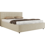 Łóżko tapicerowane PAVO CLASSIC 180x200 - materac piankowy - kremowy, struktura