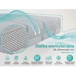 Łóżko tapicerowane PAVO CLASSIC 180x200 - materac pocket - beżowy, struktura