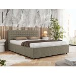 Łóżko tapicerowane PAVO CLASSIC 180x200 - materac piankowy - szary, struktura