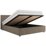 Łóżko tapicerowane PAVO CLASSIC 140x200 - materac multipocket - szary, struktura