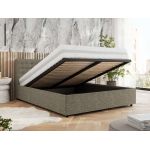 Łóżko tapicerowane PAVO CLASSIC 160x200 - materac multipocket - szary, struktura