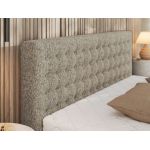Łóżko tapicerowane PAVO CLASSIC 140x200 - materac multipocket - ciemnobeżowy, struktura