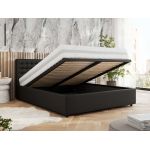 Łóżko tapicerowane PAVO CLASSIC 180x200 - czarny, ekoskóra