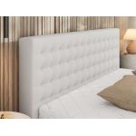 Łóżko tapicerowane PAVO CLASSIC 140x200 - biały, ekoskóra