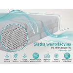 Łóżko tapicerowane PAVO CLASSIC 140x200 - materac pocket - biały, ekoskóra