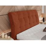 Łóżko tapicerowane GALA CLASSIC 160x200 - materac pocket - pomarańczowy, plusz