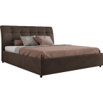 Łóżko tapicerowane GALA CLASSIC 180x200 - materac multipocket - brązowy, welwet