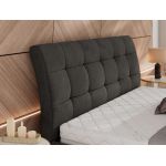 Łóżko tapicerowane GALA CLASSIC 160x200 - materac pocket - ciemnoszary, welwet