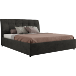 Łóżko tapicerowane GALA CLASSIC 180x200 - materac multipocket - ciemnoszary, welwet