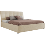 Łóżko tapicerowane GALA CLASSIC 160x200 - materac multipocket - kremowy, struktura