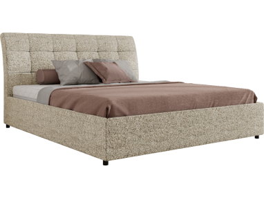 Łóżko tapicerowane GALA CLASSIC 180x200 - materac pocket - beżowy, struktura