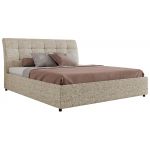 Łóżko tapicerowane GALA CLASSIC 140x200 - materac multipocket - beżowy, struktura