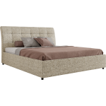Łóżko tapicerowane GALA CLASSIC 160x200 - materac multipocket - beżowy, struktura