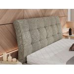 Łóżko tapicerowane GALA CLASSIC 180x200 - materac pocket - szary, struktura