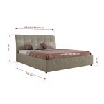 Łóżko tapicerowane GALA CLASSIC 160x200 - materac multipocket - szary, struktura