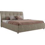 Łóżko tapicerowane GALA CLASSIC 180x200 - materac multipocket - szary, struktura