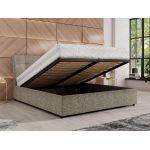Łóżko tapicerowane GALA CLASSIC 180x200 - materac multipocket - szary, struktura