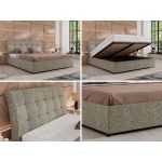 Łóżko tapicerowane GALA CLASSIC 180x200 - materac multipocket - szary, struktura