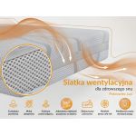 Łóżko tapicerowane GALA CLASSIC 140x200 - materac multipocket - ciemnobeżowy, struktura