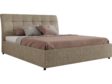 Łóżko tapicerowane GALA CLASSIC 180x200 - materac multipocket - ciemnobeżowy, struktura