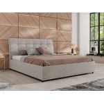 Łóżko tapicerowane GALA CLASSIC 180x200 - materac multipocket - jasnoszary, struktura
