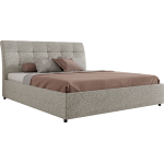 Łóżko tapicerowane GALA CLASSIC 180x200 - materac multipocket - jasnoszary, struktura