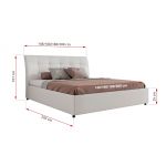 Łóżko tapicerowane GALA CLASSIC 160x200 - materac multipocket - biały, ekoskóra