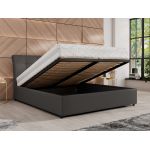 Łóżko tapicerowane GALA CLASSIC 200x200 - szary, ekoskóra