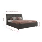 Łóżko tapicerowane GALA CLASSIC 160x200 - materac multipocket - szary, ekoskóra