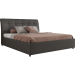 Łóżko tapicerowane GALA CLASSIC 180x200 - materac multipocket - szary, ekoskóra
