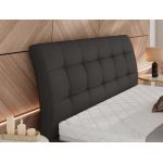 Łóżko tapicerowane GALA CLASSIC 180x200 - materac multipocket - szary, ekoskóra