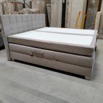 Łóżko kontynentalne, elektrycznie sterowane z pilota - ELECTRO 200x200 - Matana 17 - beżowy - OUTLETU