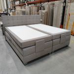 Łóżko kontynentalne, elektrycznie sterowane z pilota - ELECTRO 200x200 - Matana 17 - beżowy - OUTLETU