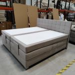 Łóżko kontynentalne, elektrycznie sterowane z pilota - ELECTRO 200x200 - Matana 17 - beżowy - OUTLETU