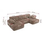 Narożnik CUBO U - Tilia 17 - brązowy - OUTLETU