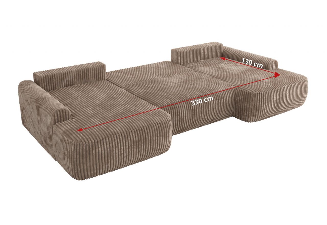 Narożnik CUBO U - Tilia 17 - brązowy - OUTLETU