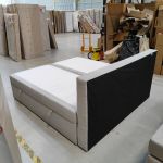 Łóżko kontynentalne GOLD 5 200x200 - Matana 01 - jasny szary - OUTLETU