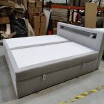 Łóżko kontynentalne GOLD 5 200x200 - Matana 01 - jasny szary - OUTLETU