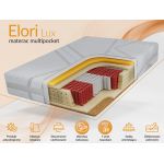 Łóżko tapicerowane GOLD 5 CLASSIC 180x200 - materac multipocket - beżowy, welwet