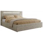 Łóżko tapicerowane GOLD 5 CLASSIC 160x200 - materac multipocket - beżowy, struktura