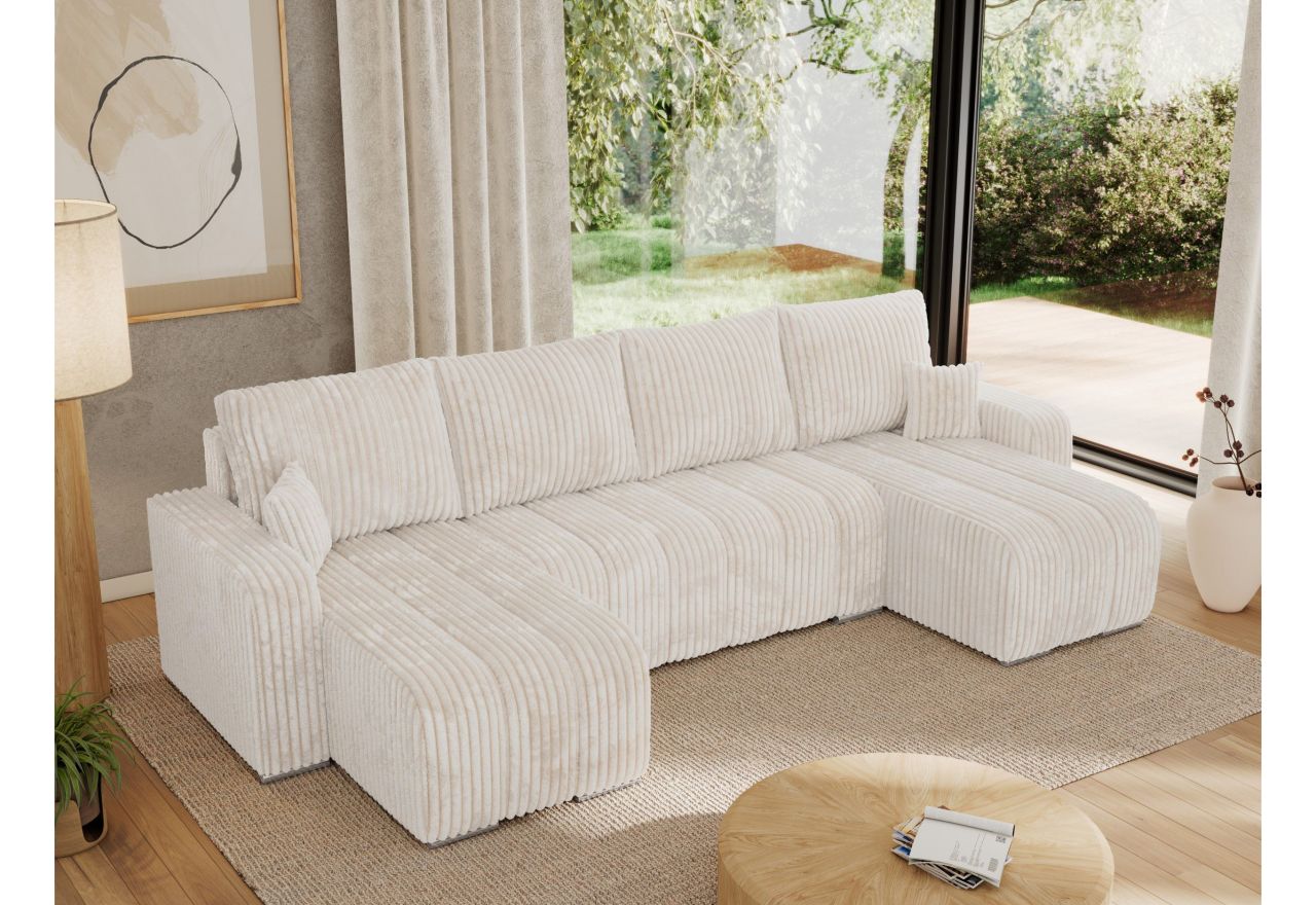 Narożnik KIRASSO U - Tilia 01 - beżowy - OUTLETU