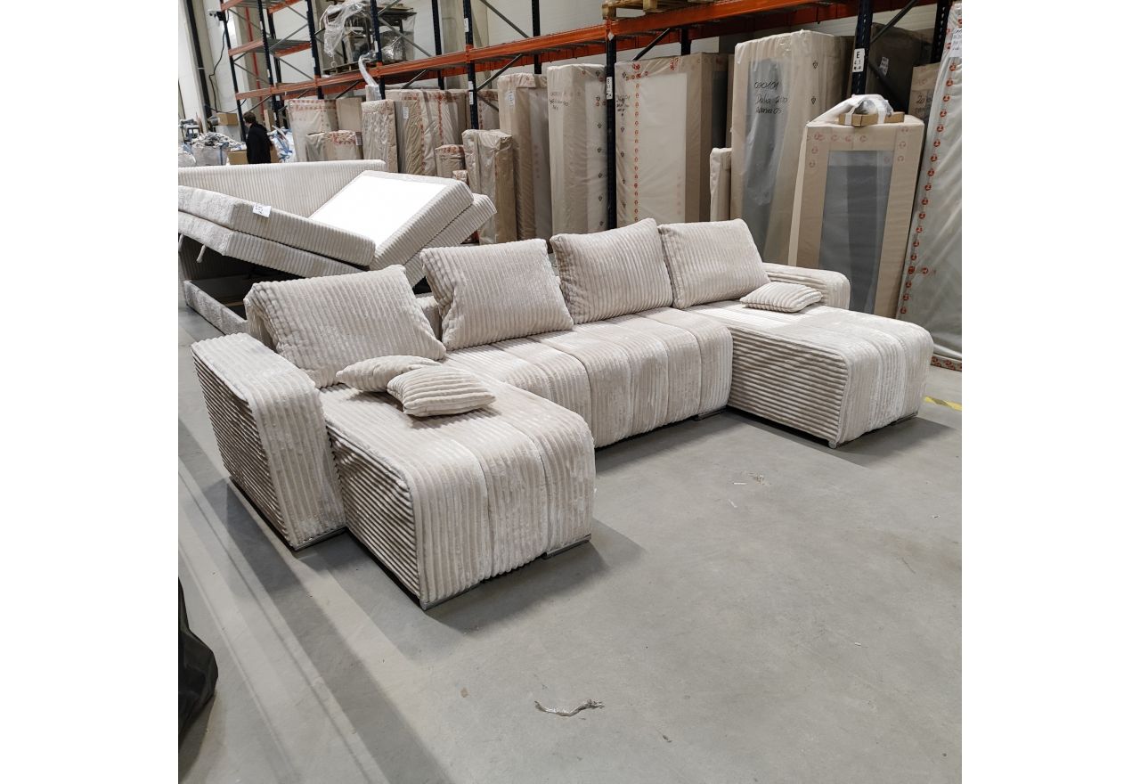 Narożnik KIRASSO U - Tilia 01 - beżowy - OUTLETU