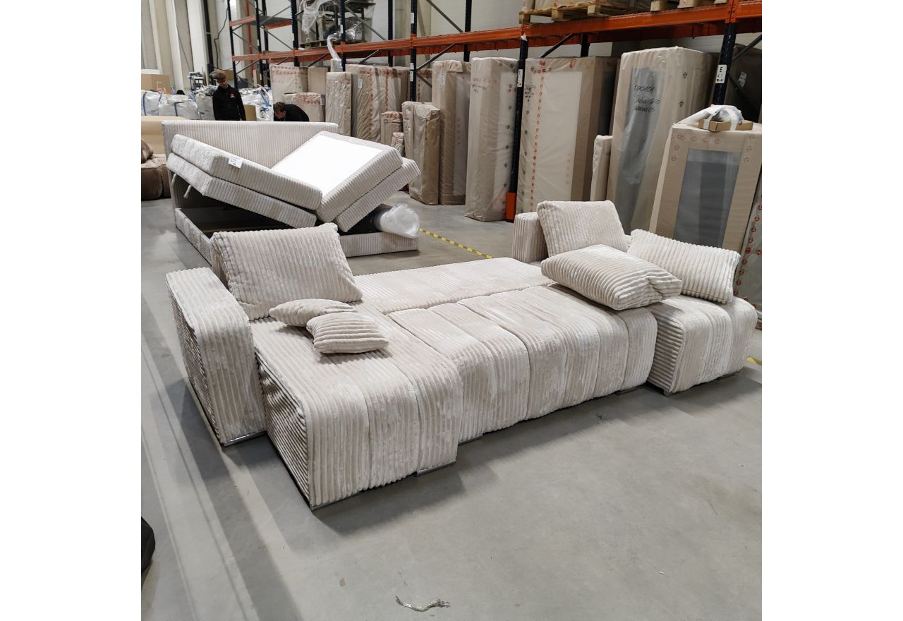 Narożnik KIRASSO U - Tilia 01 - beżowy - OUTLETU