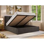Łóżko tapicerowane SAVINO CLASSIC 160x200 - materac multipocket - ciemnoszary, welwet