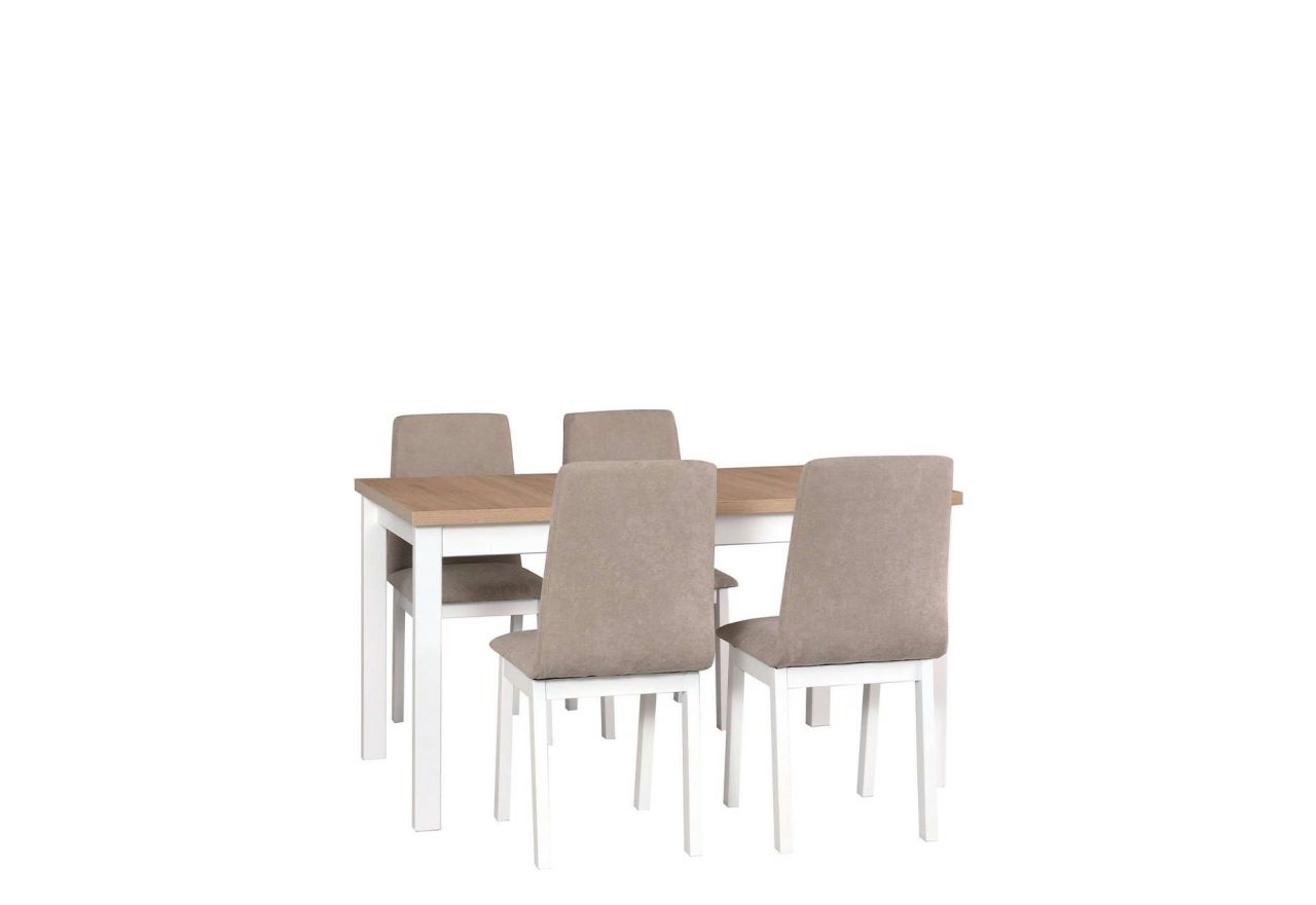 Stylowy zestaw do jadalni z krzesłami i rozkładanym stołem - stół MASTER 4 + krzesła NUN 5