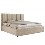 Łóżko tapicerowane SAVINO CLASSIC 200x200 - beżowy, struktura