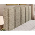 Łóżko tapicerowane SAVINO CLASSIC 160x200 - materac pocket - beżowy, struktura