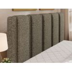 Łóżko tapicerowane SAVINO CLASSIC 200x200 - materac piankowy - szary, struktura