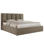 Łóżko tapicerowane SAVINO CLASSIC 200x200 - materac piankowy - szary, struktura